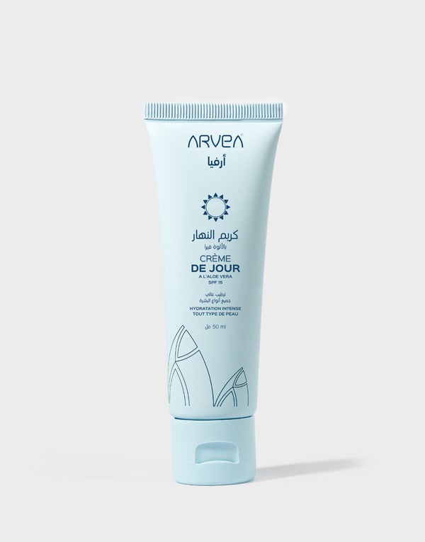Texture de la Crème de Jour ARVEA enrichie en aloe vera et argan