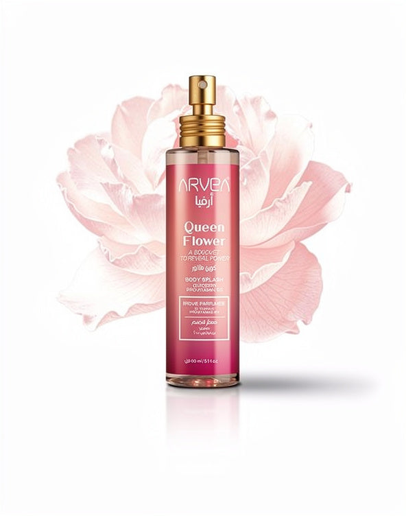 Application du Body Splash Queen Flower ARVEA sur la peau